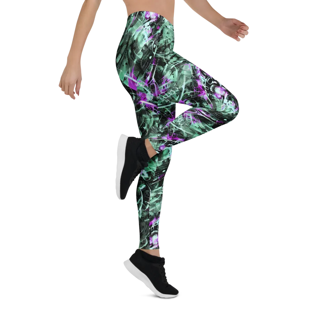 Amethyst Flux on Leggings — Right