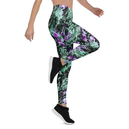 Amethyst Flux on a Leggings