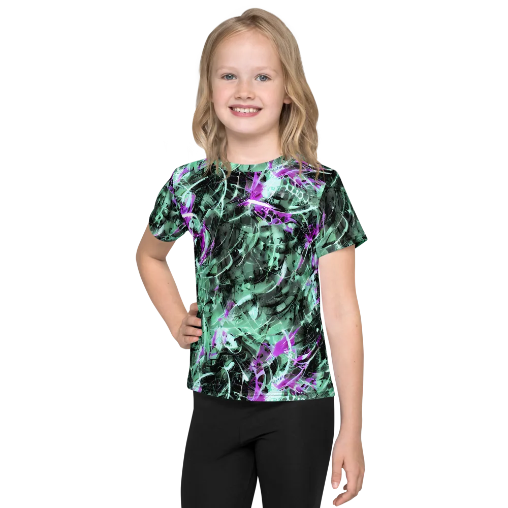Amethyst Flux on Kids Crew Neck T-Shirt — Front