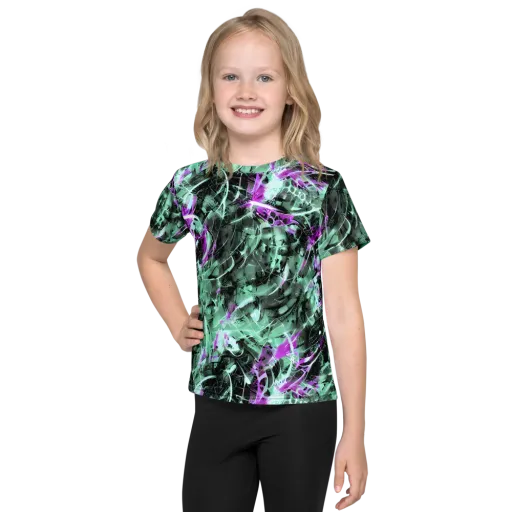 Amethyst Flux on a Kids Crew Neck T-Shirt