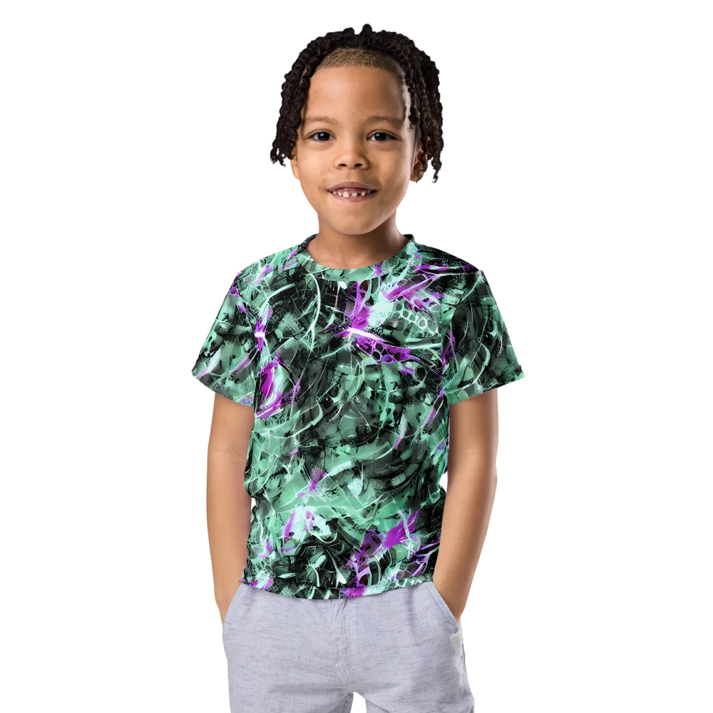 Amethyst Flux on Kids Crew Neck T-Shirt — Front