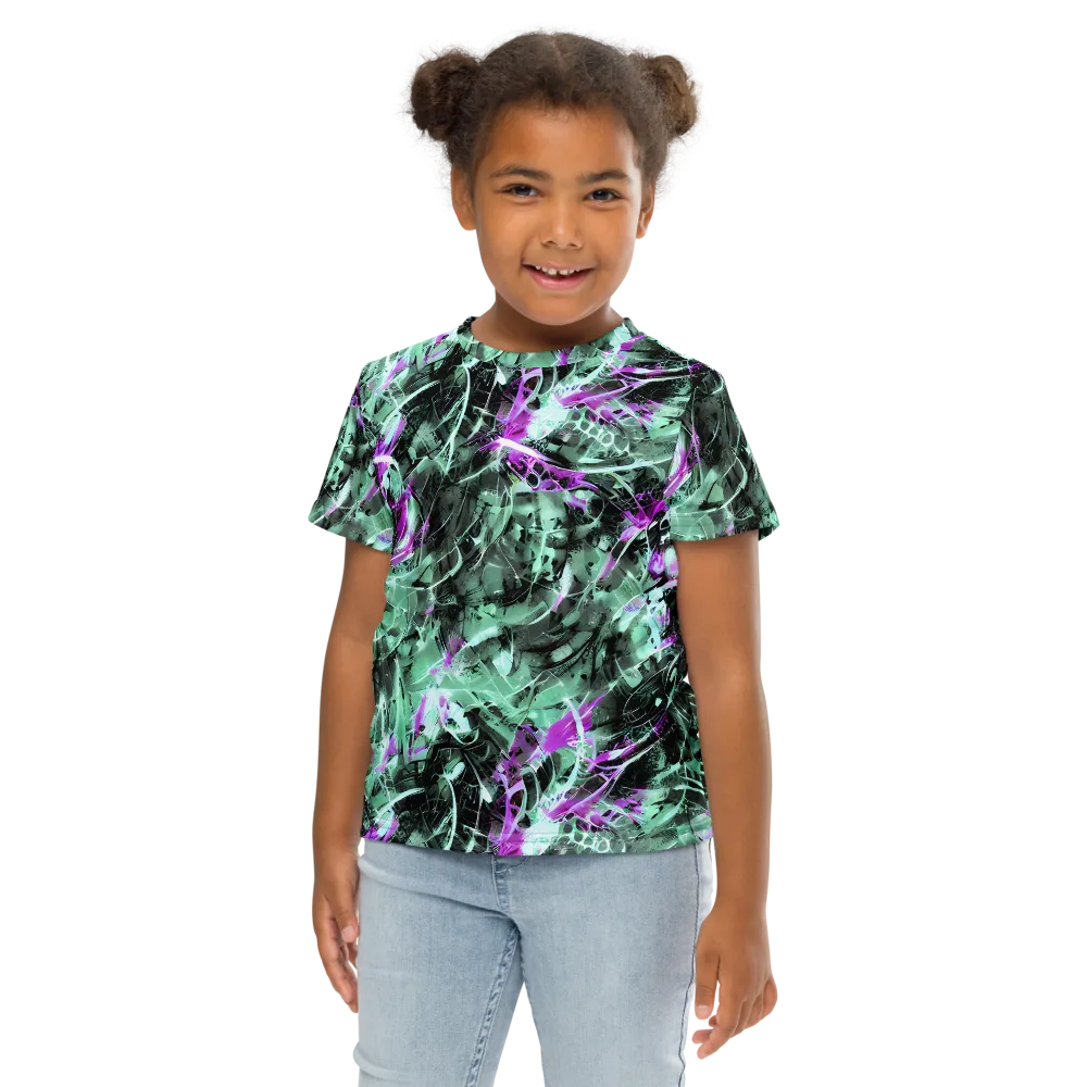 Amethyst Flux on Kids Crew Neck T-Shirt — Front