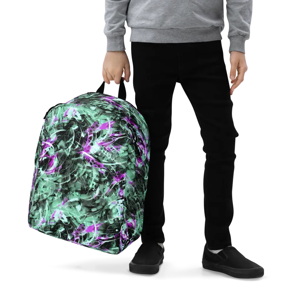 Amethyst Flux on Minimalist Backpack — Zoomed-in