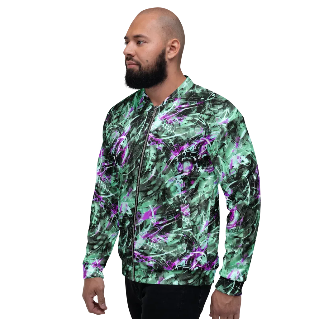 Amethyst Flux on Bomber Jacket — Left