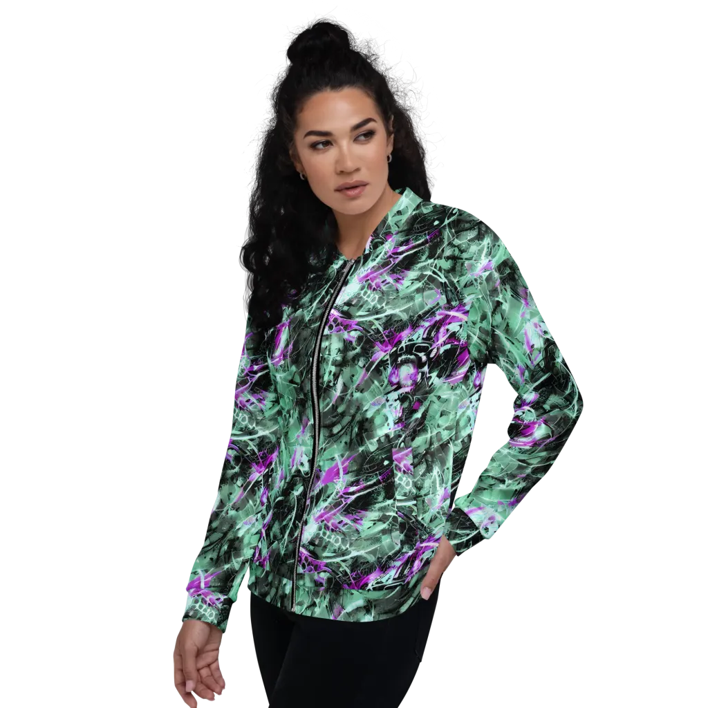Amethyst Flux on Bomber Jacket — Left