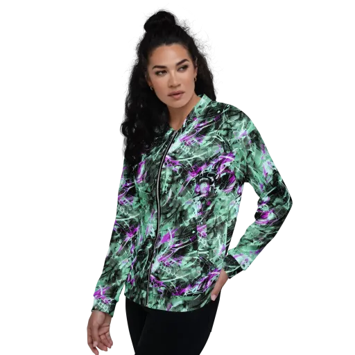 Amethyst Flux on a Bomber Jacket