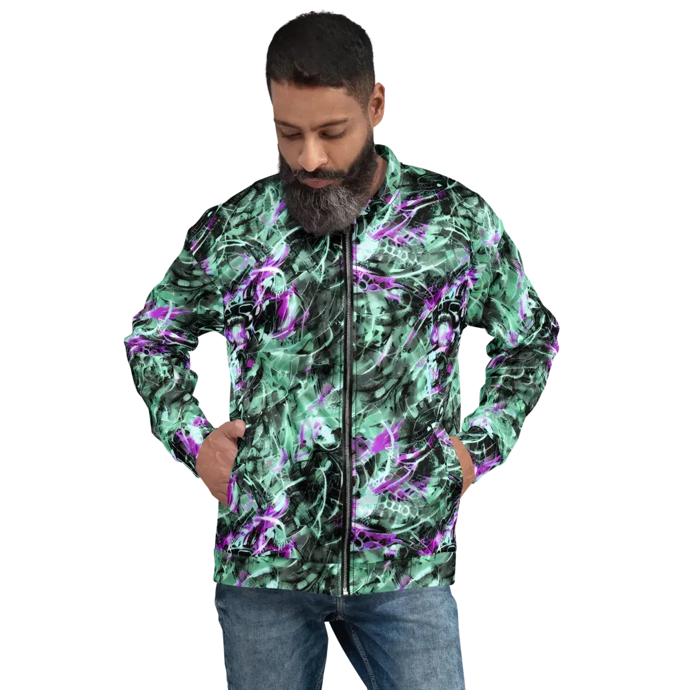 Amethyst Flux on Bomber Jacket — Front