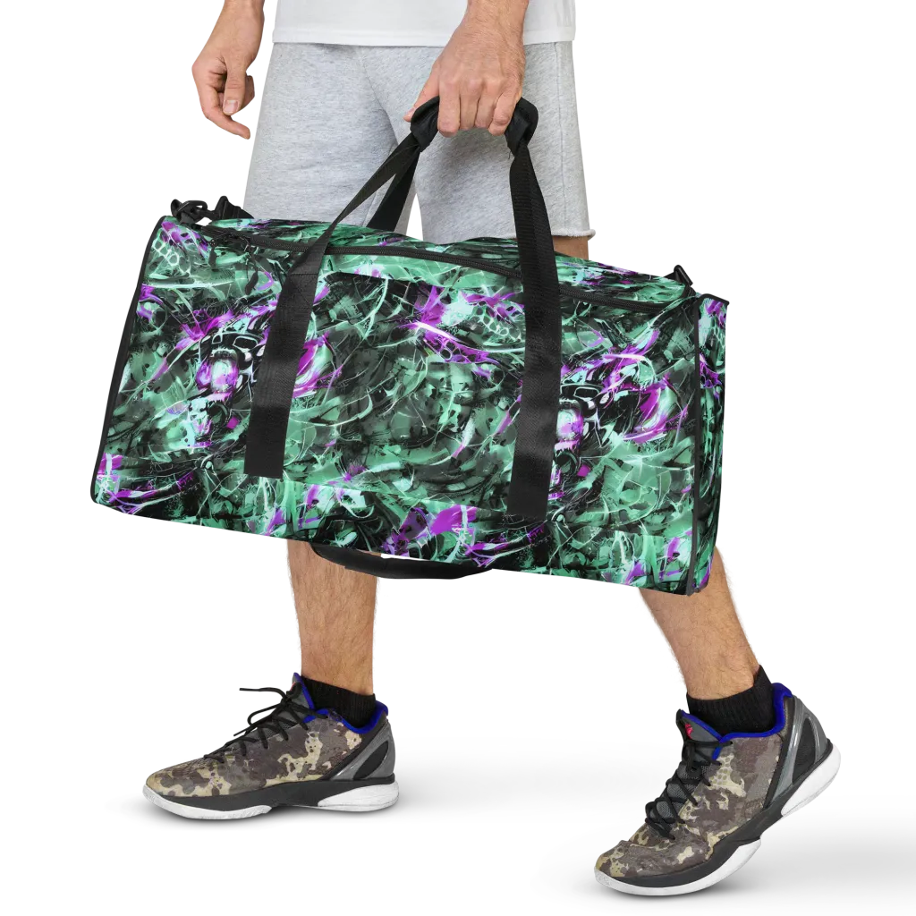 Amethyst Flux on Duffle Bag — Front