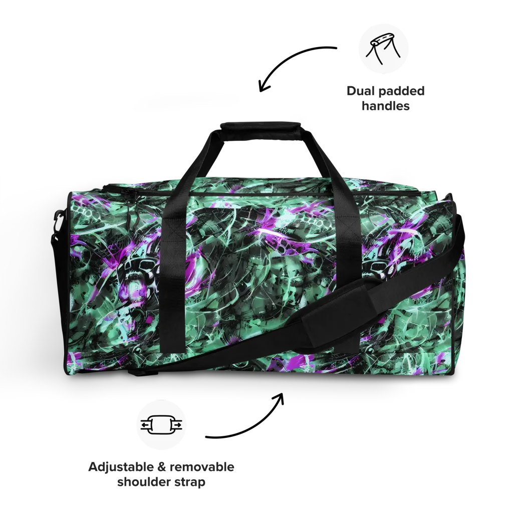 Amethyst Flux on Duffle Bag — Front