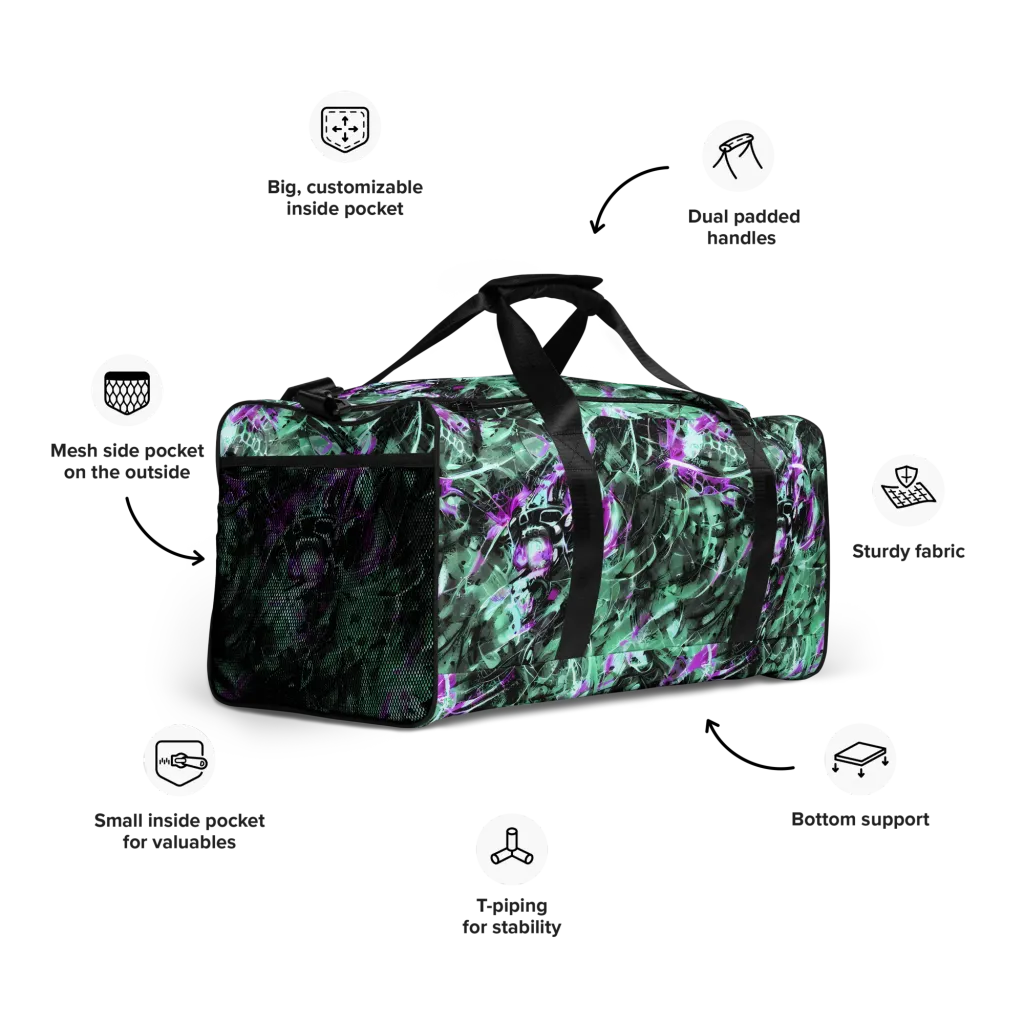 Amethyst Flux on Duffle Bag — Right Front