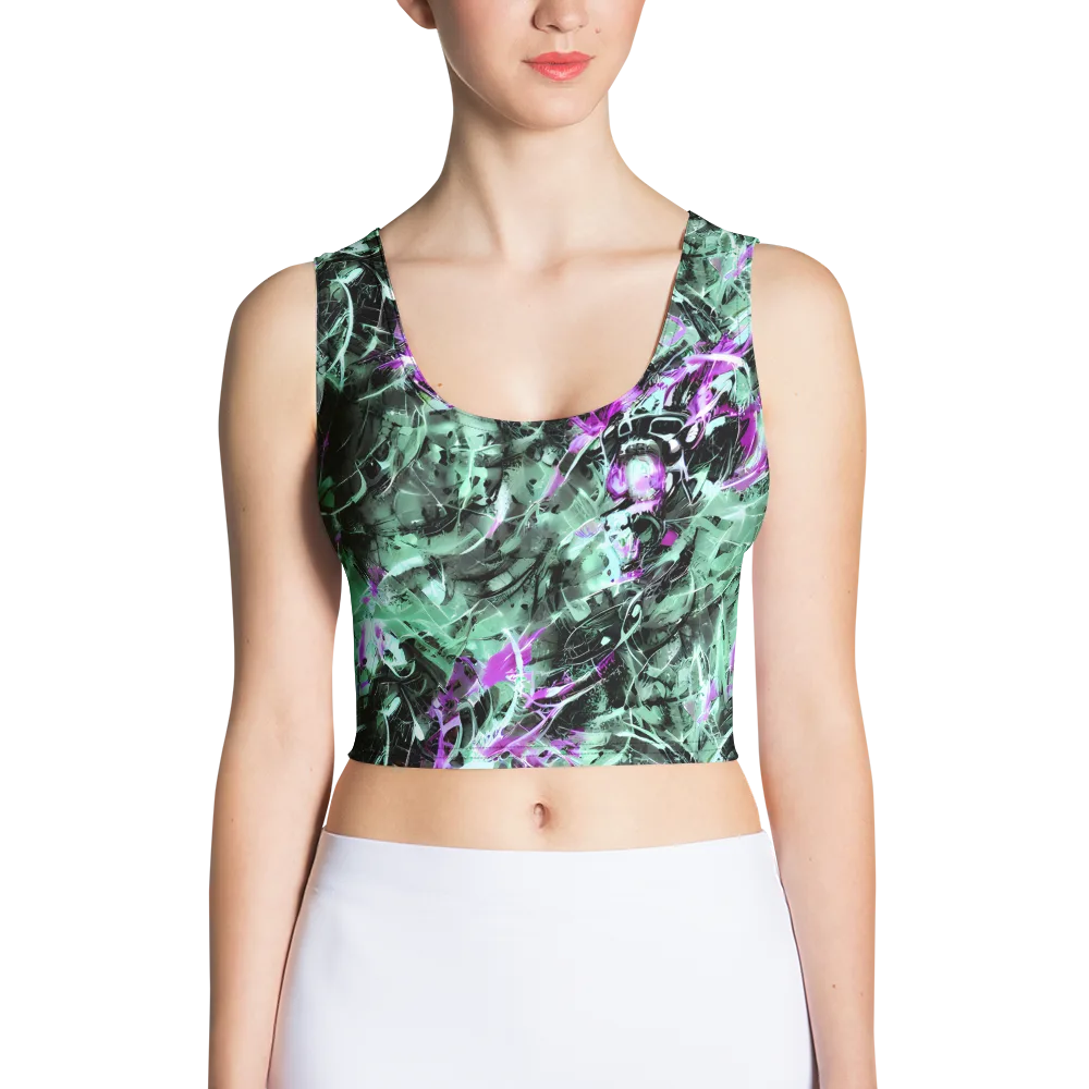 Amethyst Flux on Crop Top — Front