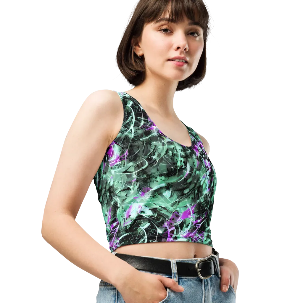 Amethyst Flux on Crop Top — Right Front