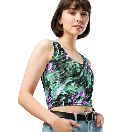 Amethyst Flux on a Crop Top
