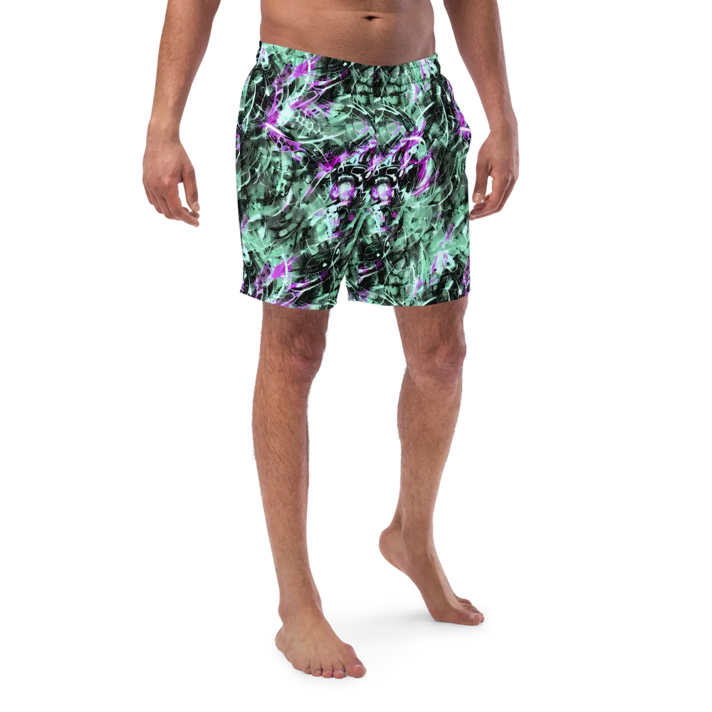 Amethyst Flux on Swim Trunks — Front