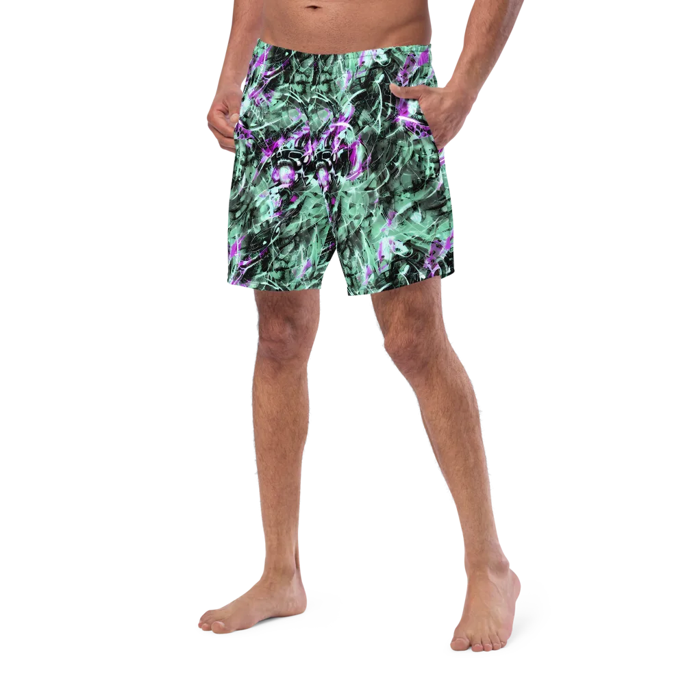 Amethyst Flux on Swim Trunks — Left Front