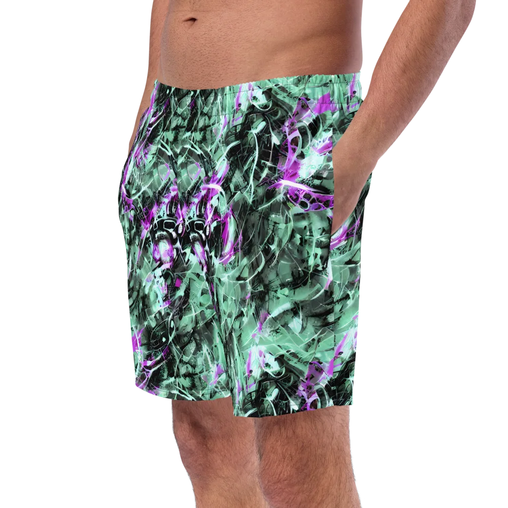 Amethyst Flux on Swim Trunks — Left Front