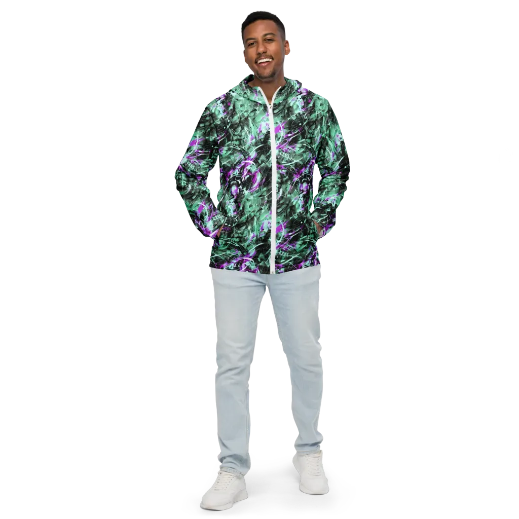 Amethyst Flux on Men's Windbreaker — Front