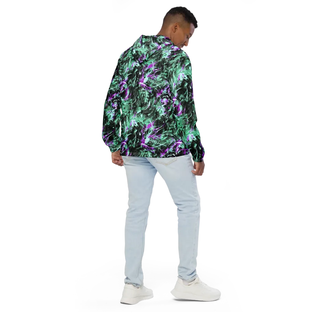 Amethyst Flux on Men's Windbreaker — Back