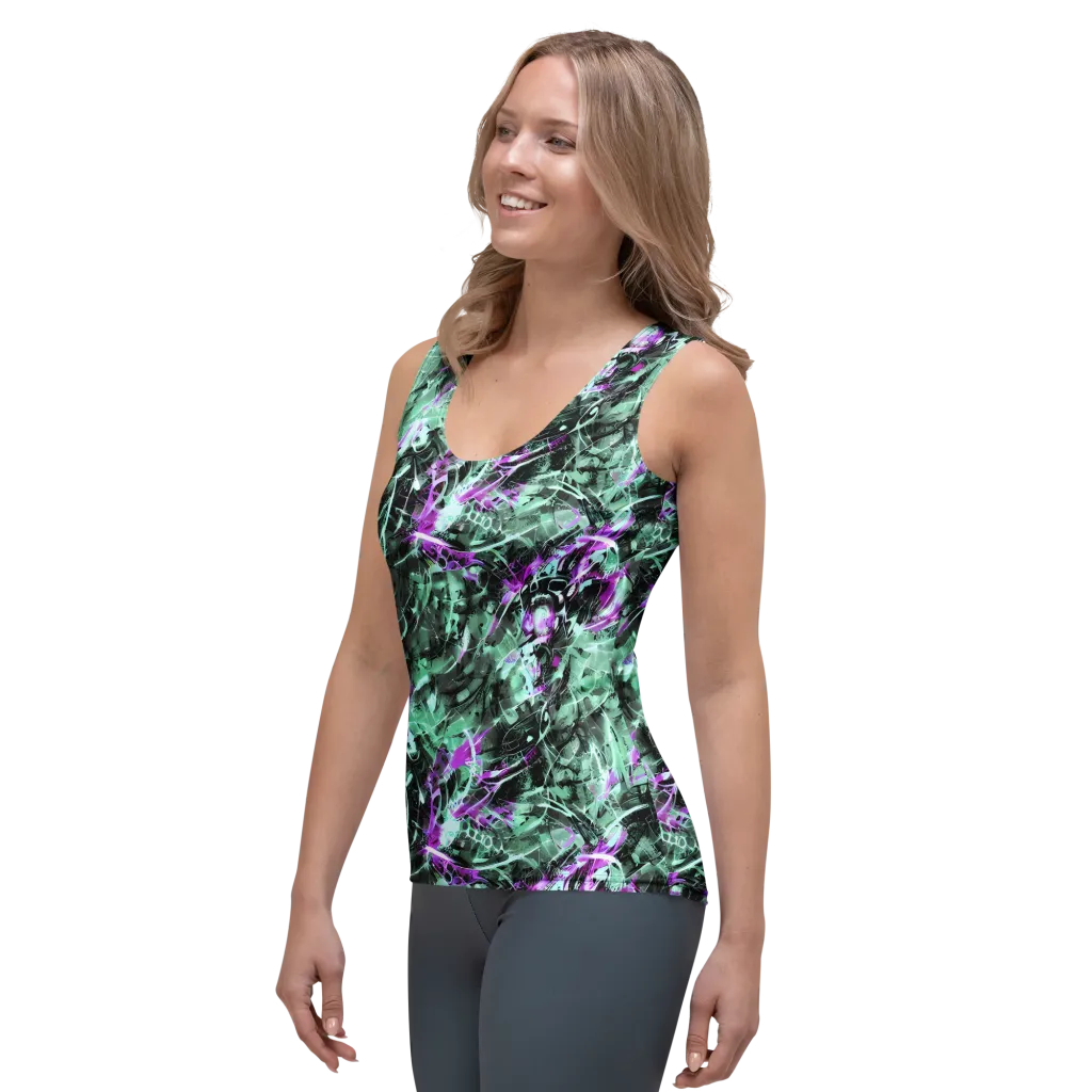 Amethyst Flux on Women's Tank Top — Left Front