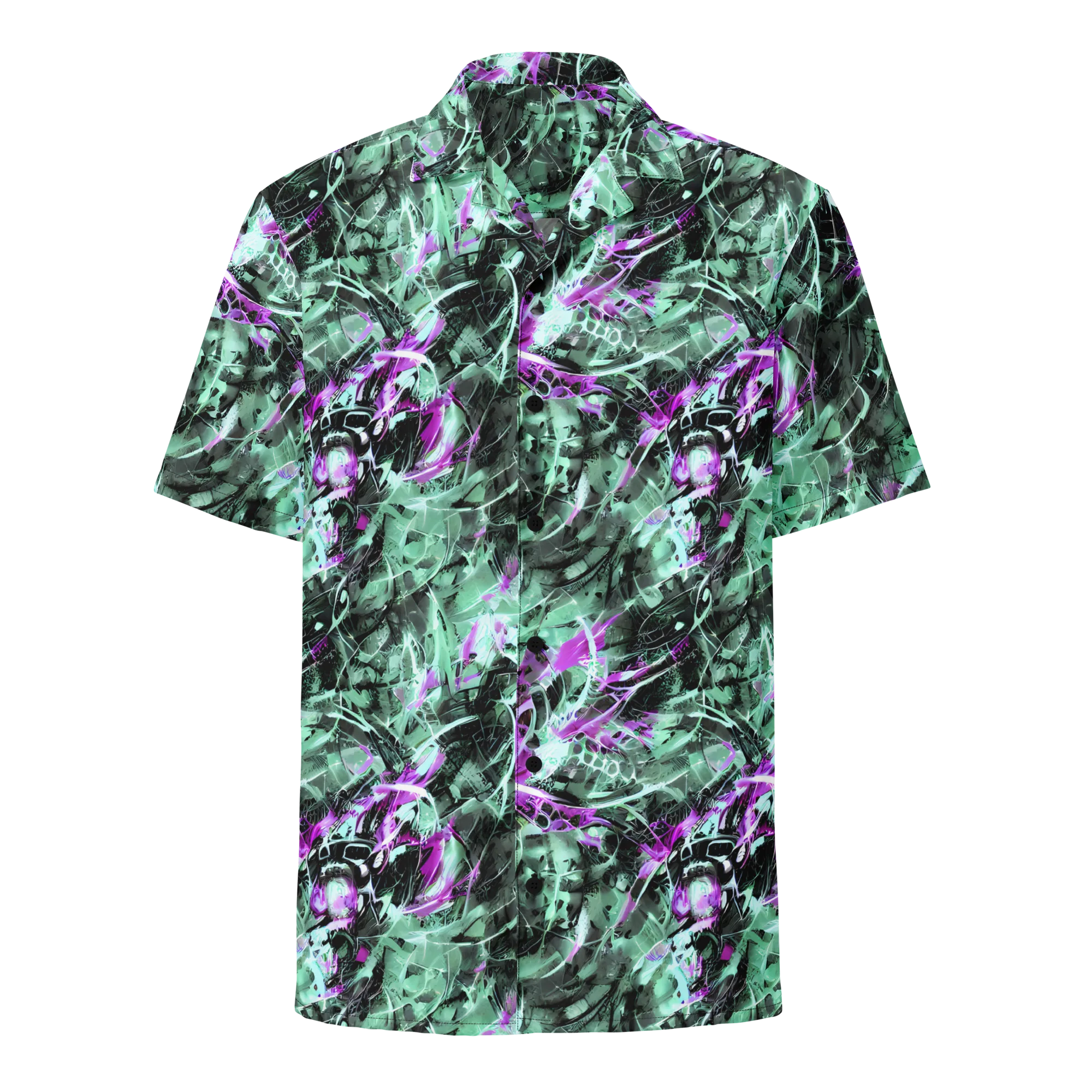 Amethyst Flux on Button Shirt — Front