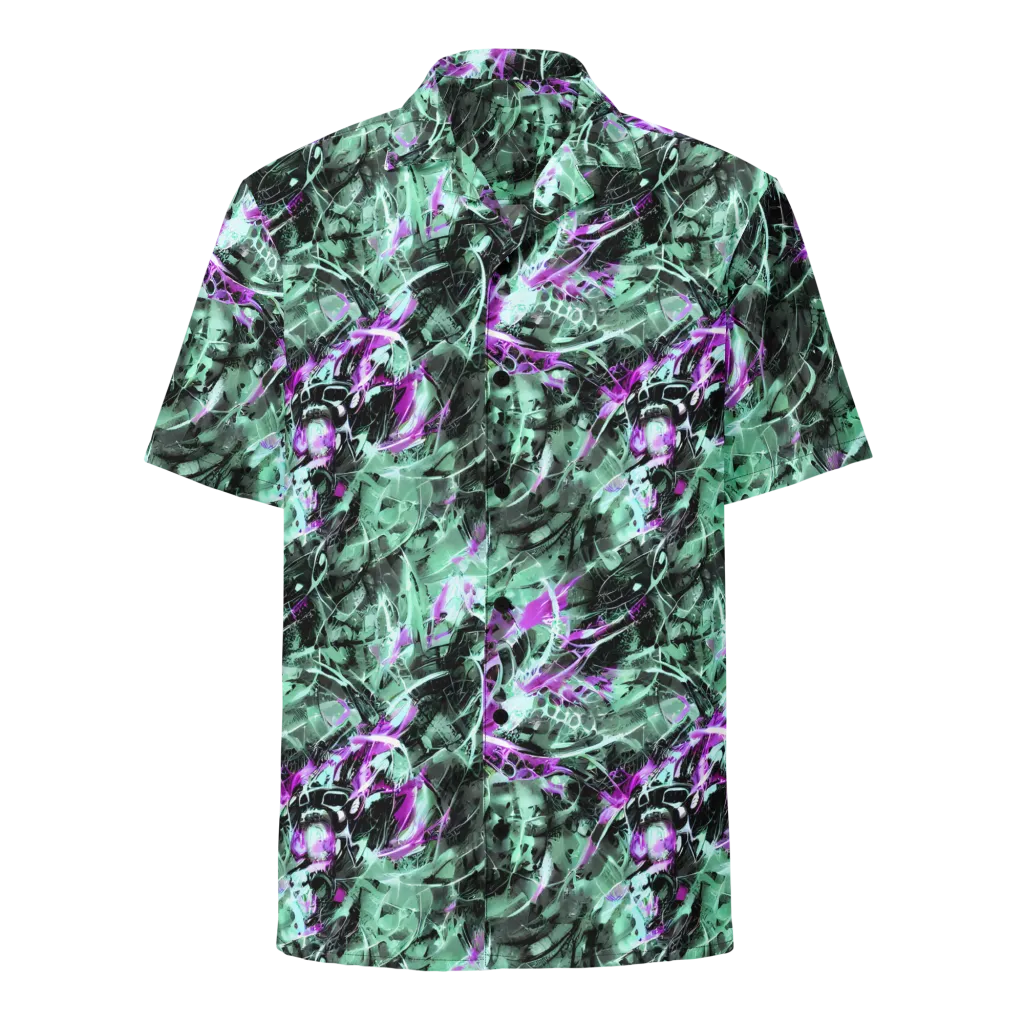 Amethyst Flux on Button Shirt — Front