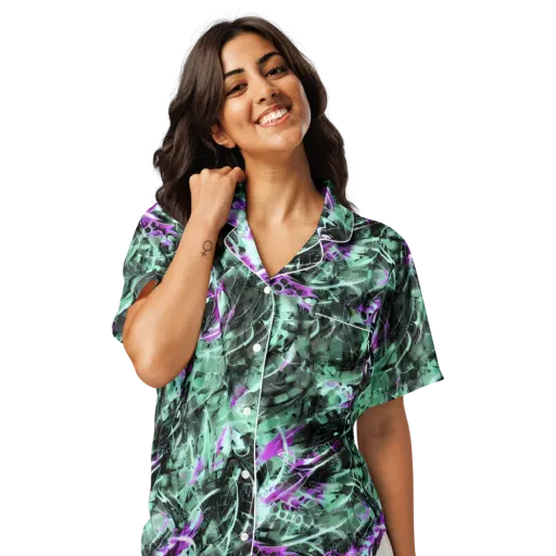 Amethyst Flux on a Women's Short Sleeve Pajama Top