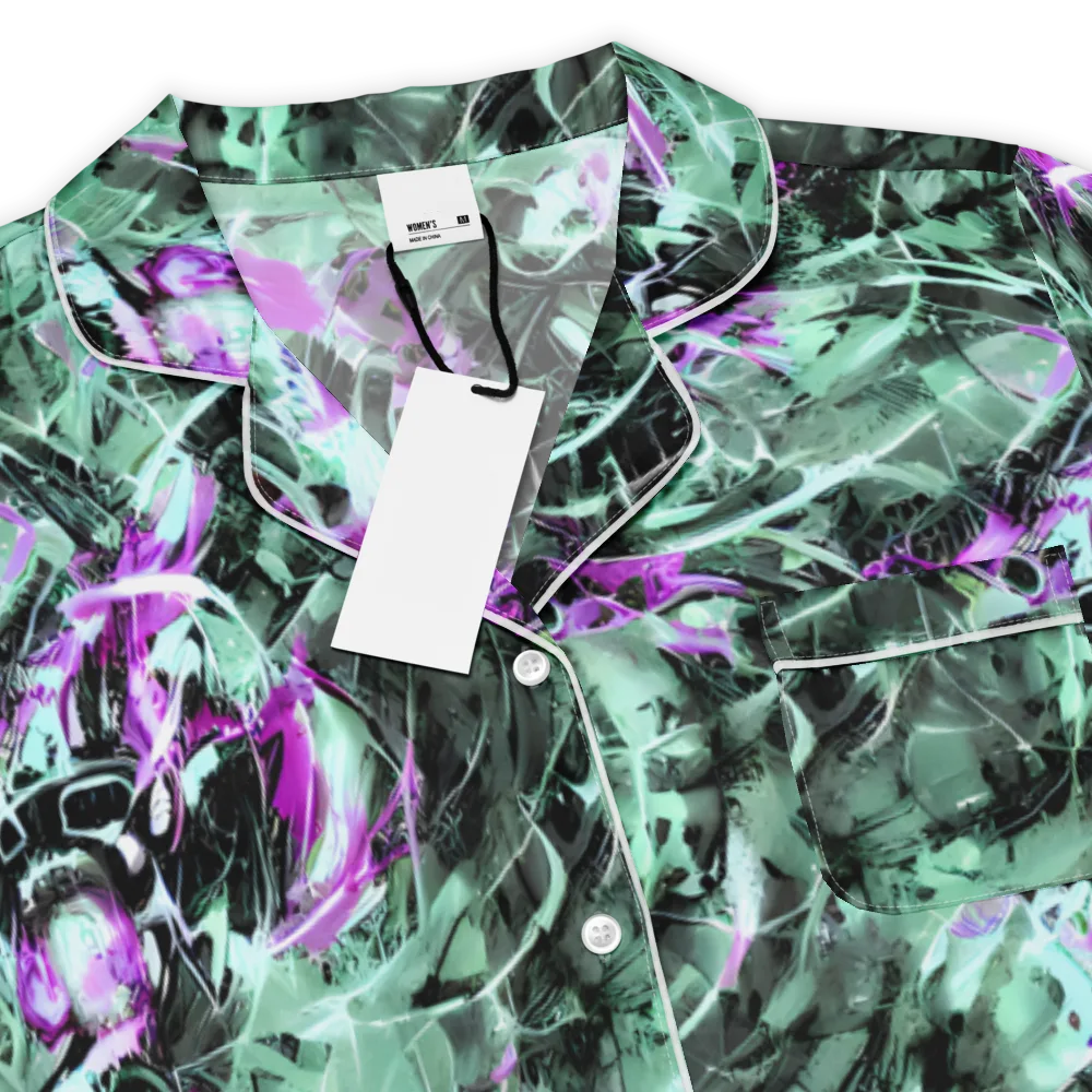Amethyst Flux on Women's Short Sleeve Pajama Top — Product details
