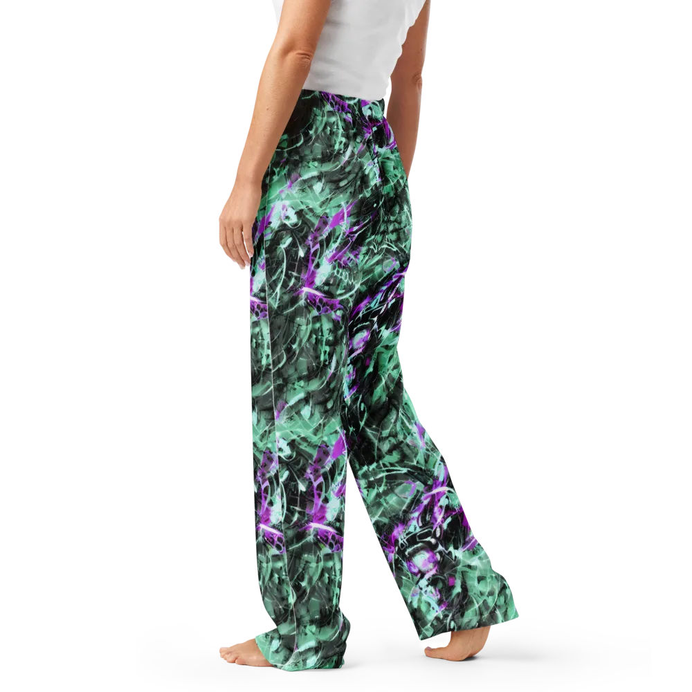 Amethyst Flux on Women's Pajama Pants — Left
