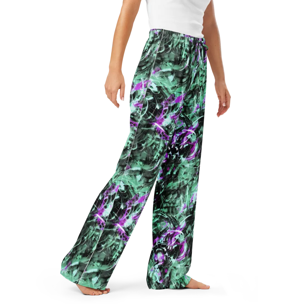 Amethyst Flux on Women's Pajama Pants — Right Front