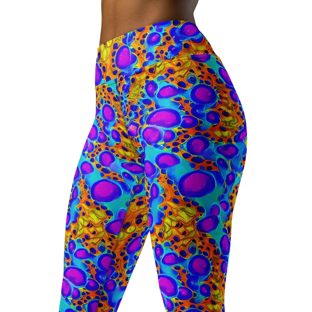 Bubble Reactor on Yoga Leggings — Left Front