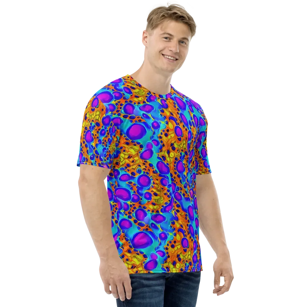 Bubble Reactor on Men's Crew Neck T-Shirt — Right
