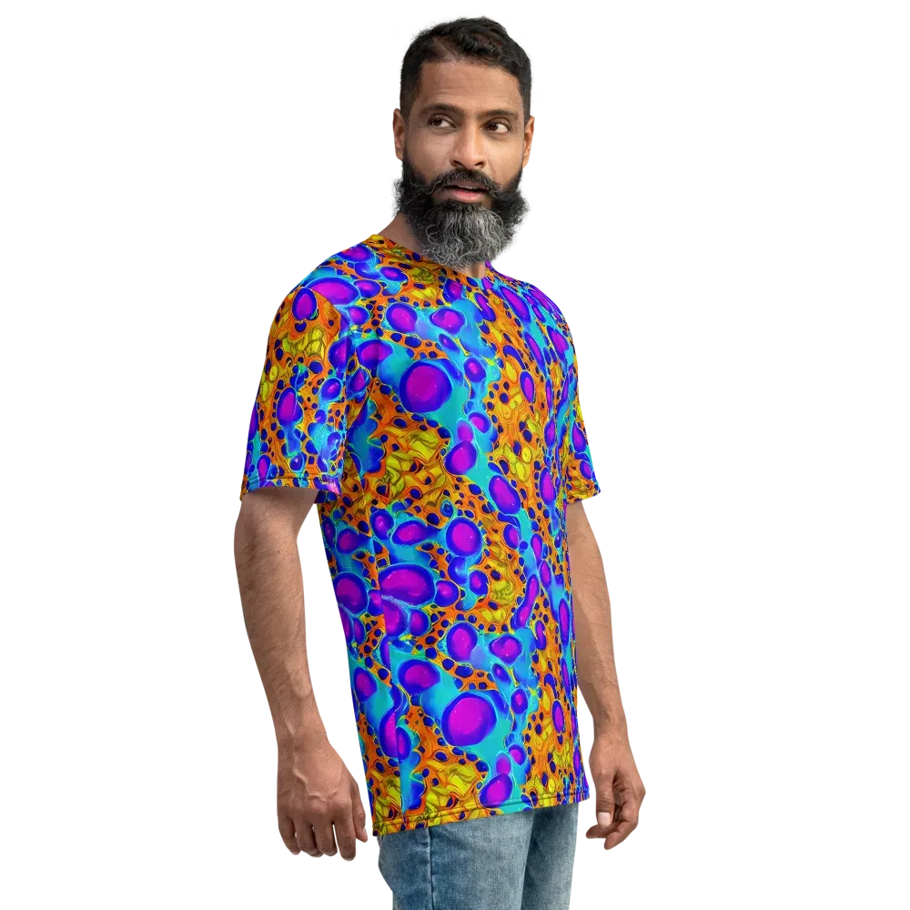 Bubble Reactor on Men's Crew Neck T-Shirt — Right