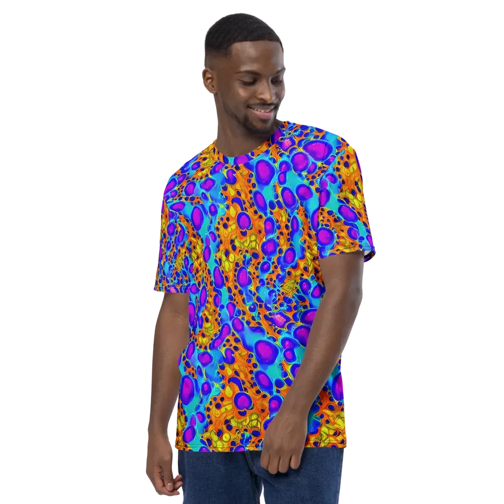 Bubble Reactor on Men's Crew Neck T-Shirt — Left