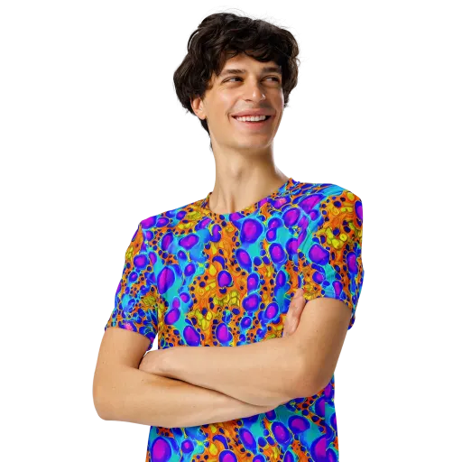 Bubble Reactor on a Men's Crew Neck T-Shirt