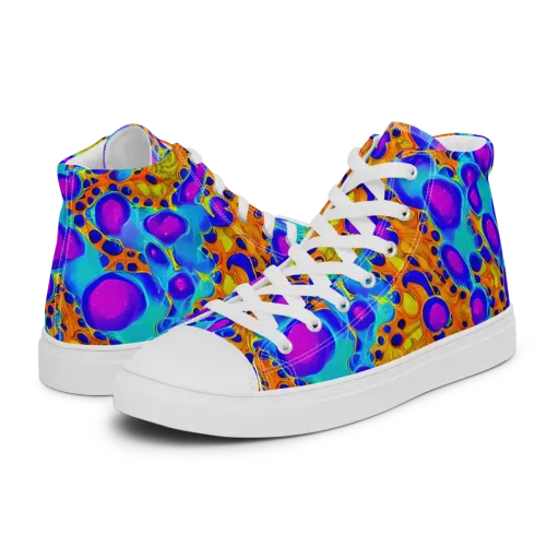 Bubble Reactor on a Men's High Top Canvas Shoes
