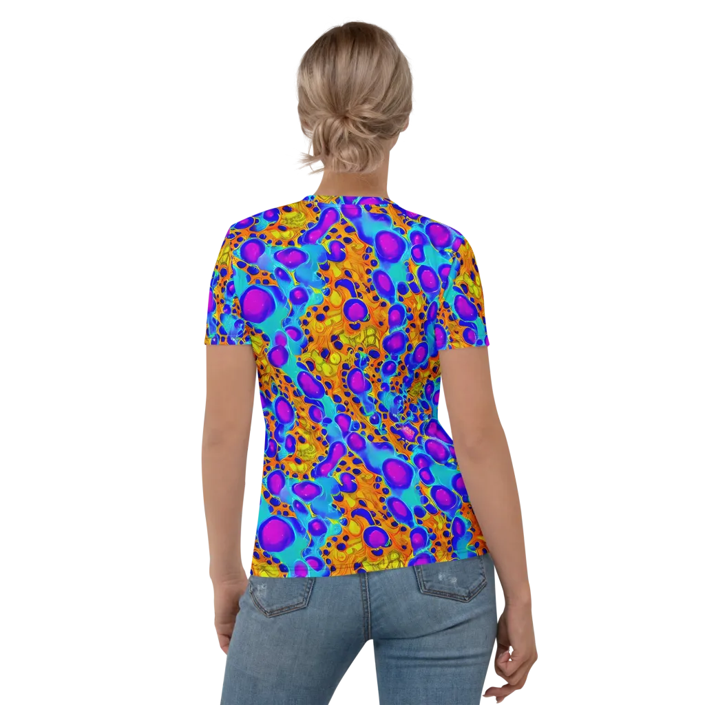 Bubble Reactor on Women's Crew Neck T-Shirt — Back