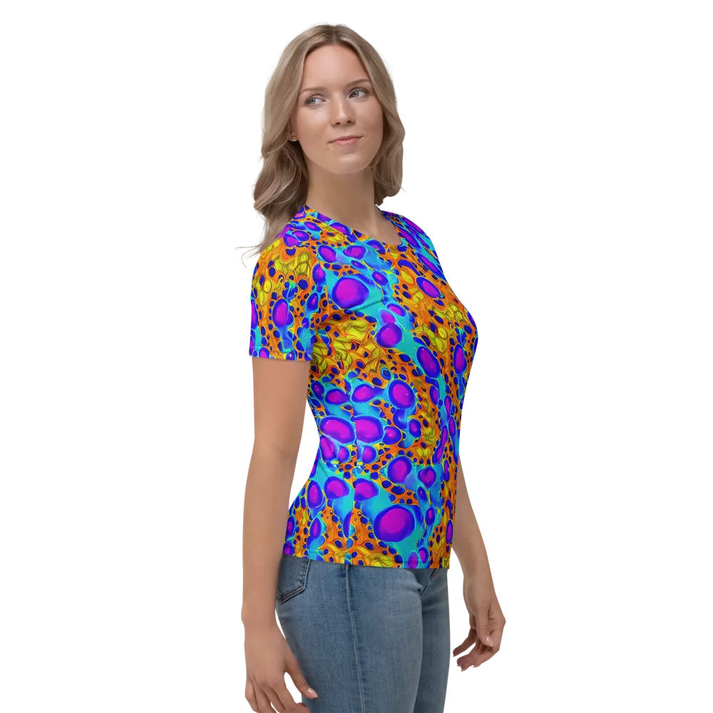 Bubble Reactor on Women's Crew Neck T-Shirt — Right