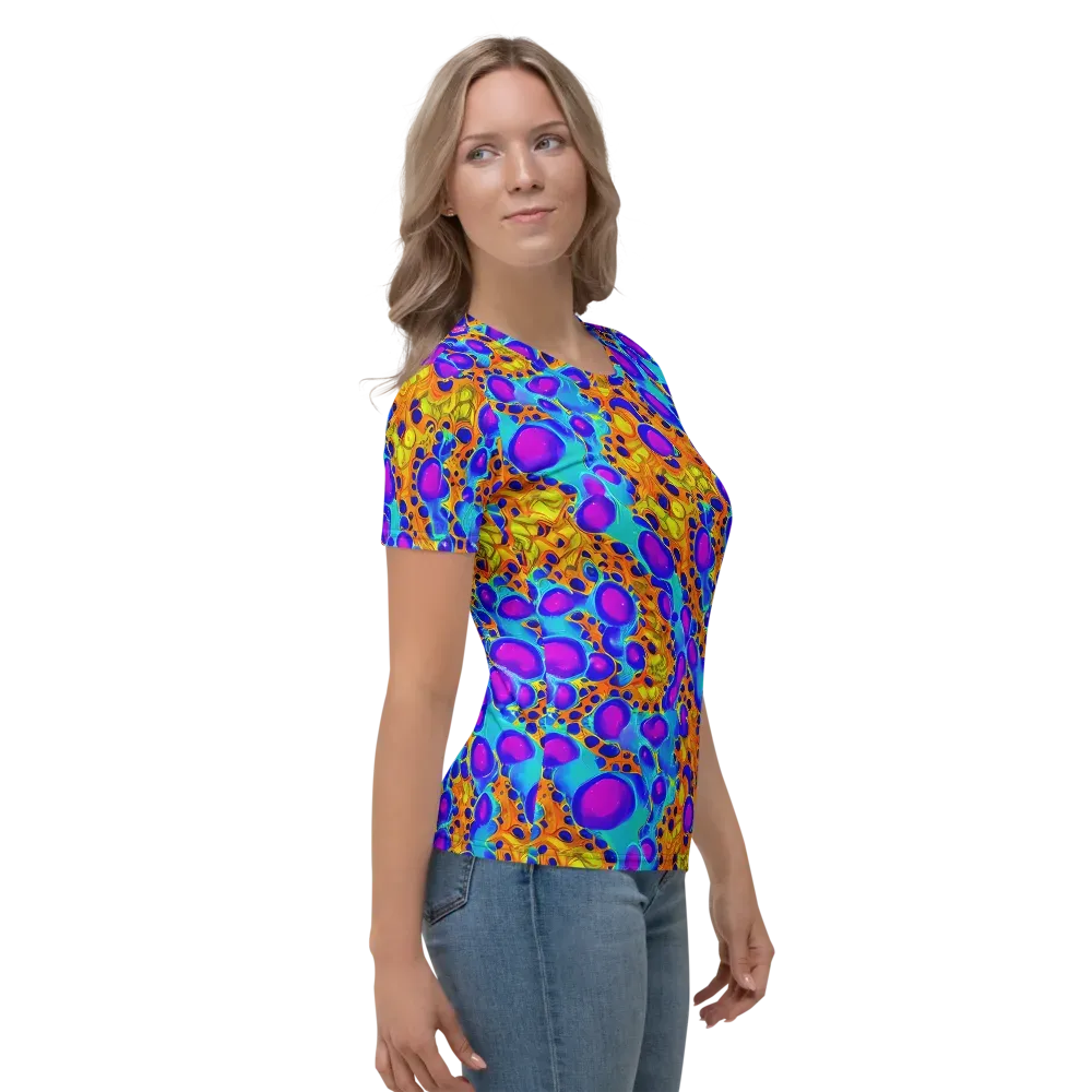 Bubble Reactor on Women's Crew Neck T-Shirt — Right