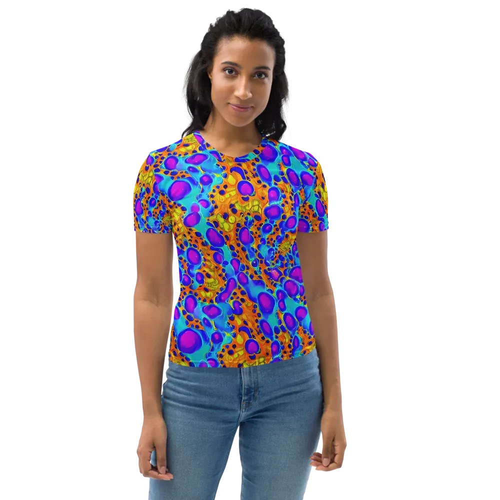 Bubble Reactor on Women's Crew Neck T-Shirt — Front