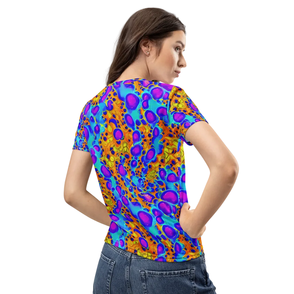 Bubble Reactor on Women's Crew Neck T-Shirt — Back