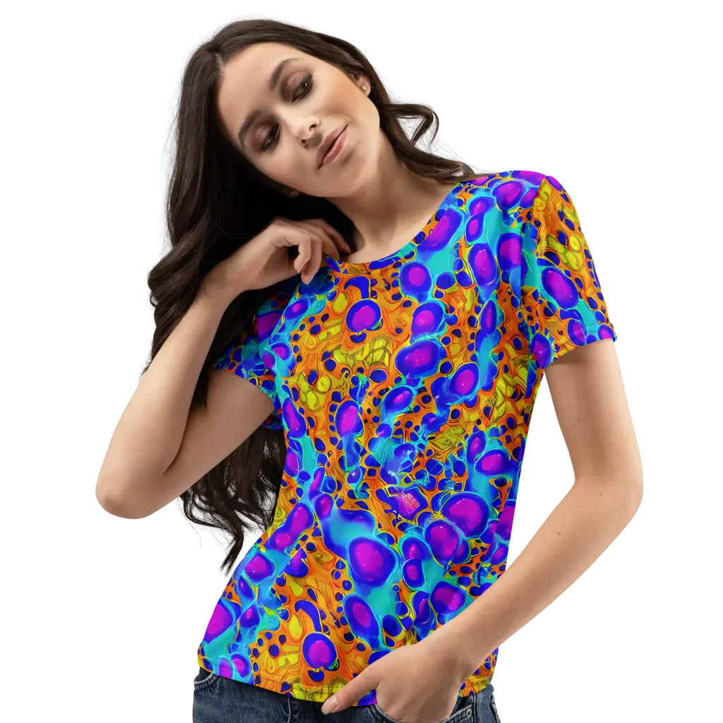 Bubble Reactor on Women's Crew Neck T-Shirt — Left Front