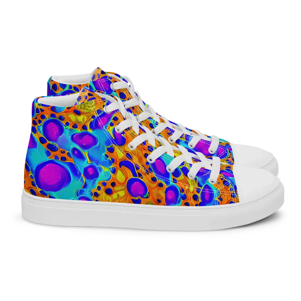 Bubble Reactor on Women's High Top Canvas Shoes — Right