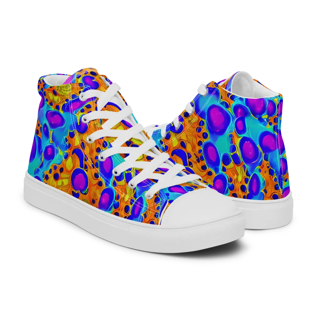 Bubble Reactor on Women's High Top Canvas Shoes — Right