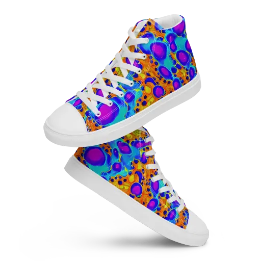 Bubble Reactor on a Women's High Top Canvas Shoes