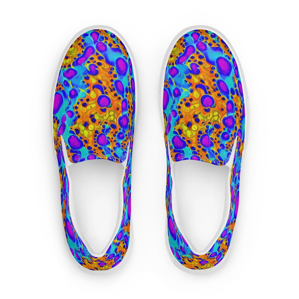 Bubble Reactor on Men's Slip-On Canvas Shoes — Front