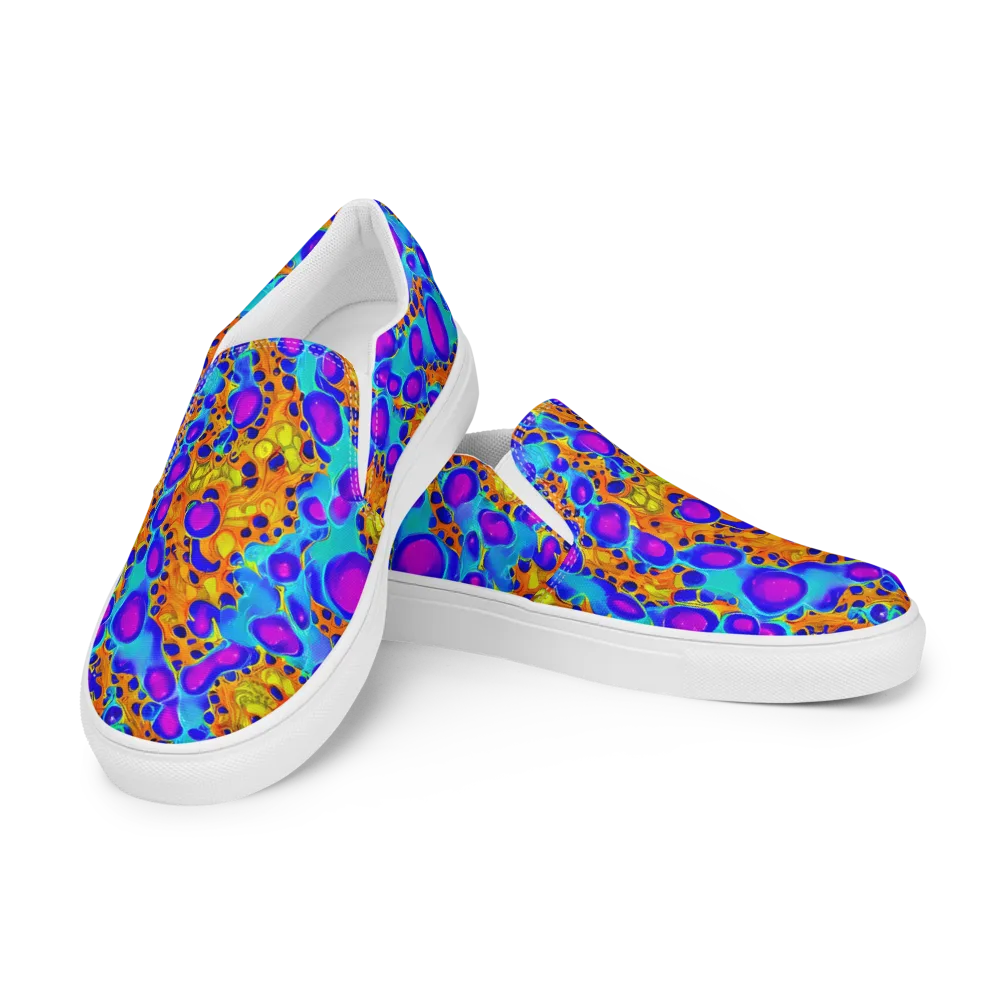 Bubble Reactor on Men's Slip-On Canvas Shoes — Left Front