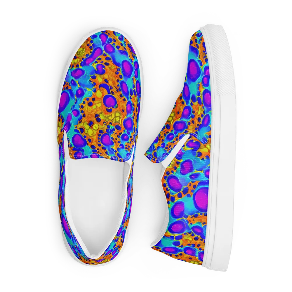 Bubble Reactor on Men's Slip-On Canvas Shoes — Front