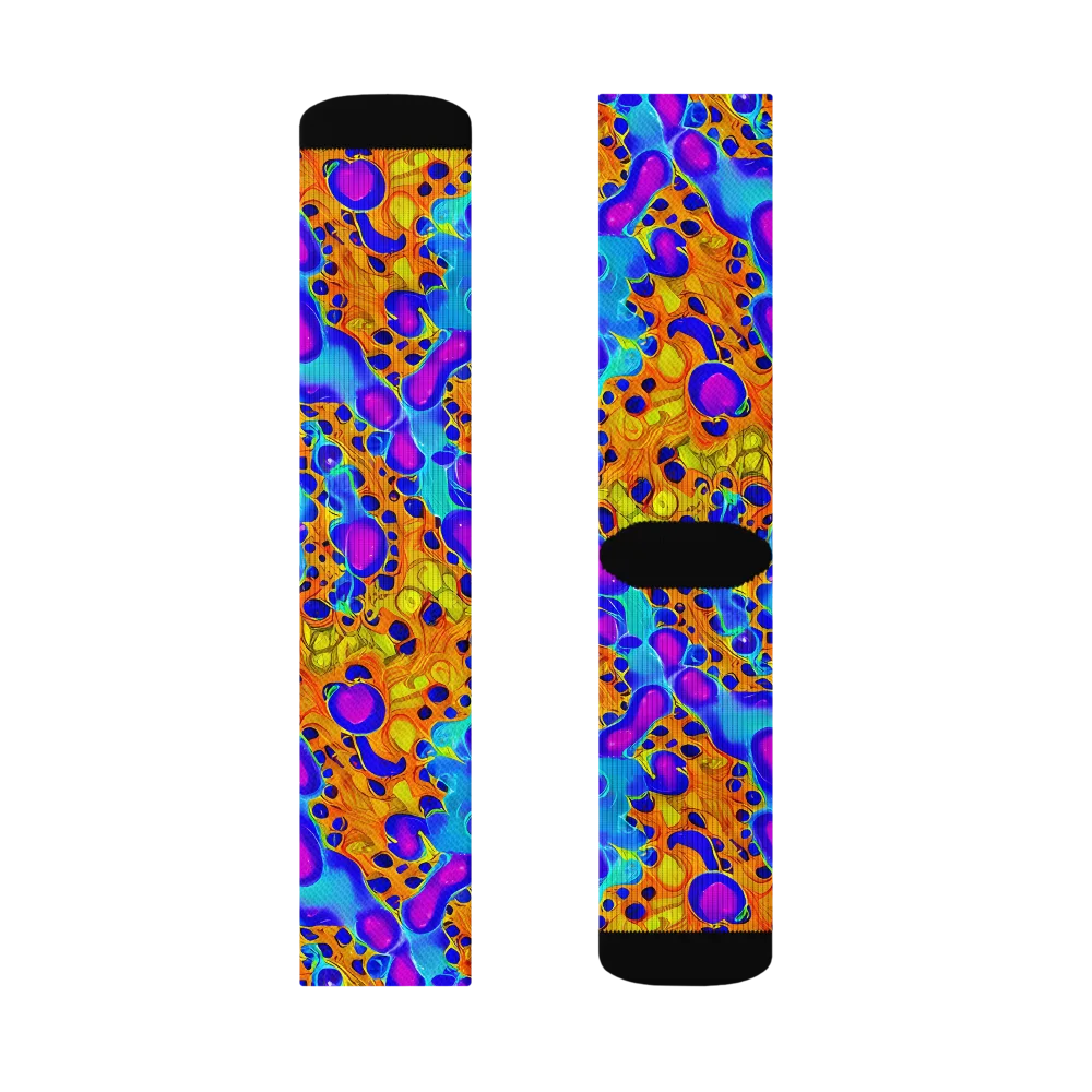 Bubble Reactor on Socks — Left Sock