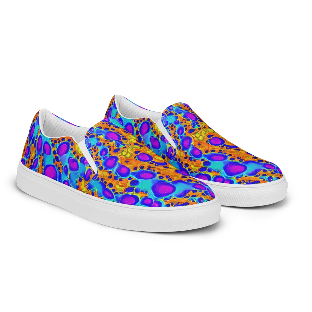 Bubble Reactor on Women's Slip-On Canvas Shoes — Right Front