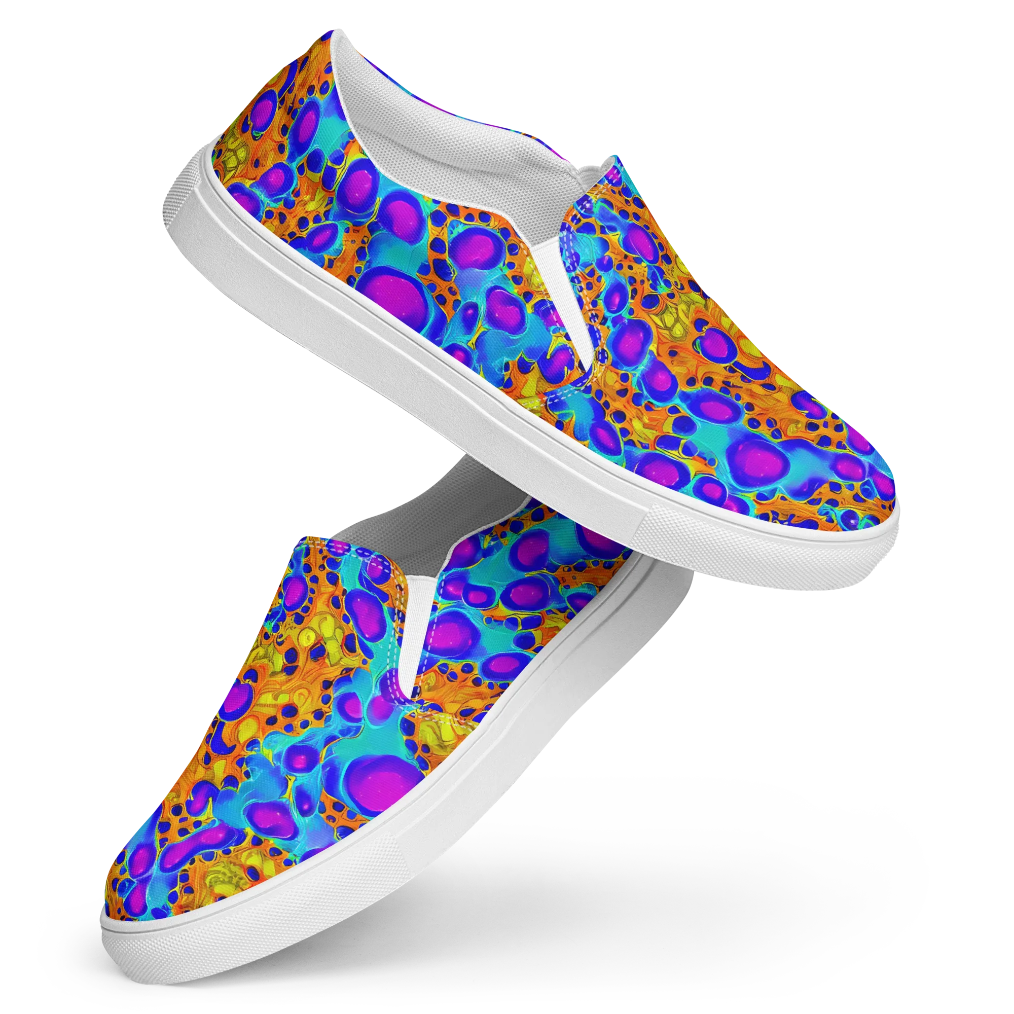 Bubble Reactor on Women's Slip-On Canvas Shoes — Front